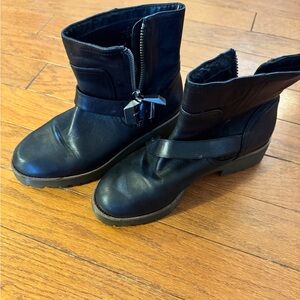 Kurt Geiger Black Ankle Boots with Buckle